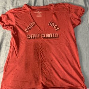 American Eagle Top Unique V-neck